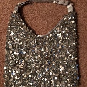 Silver Sequin Pocketbook, brand new